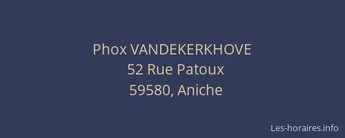 Phox VANDEKERKHOVE