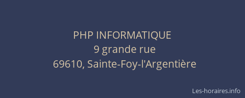 PHP INFORMATIQUE