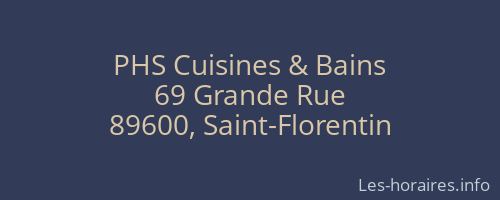 PHS Cuisines & Bains