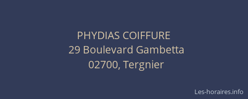 PHYDIAS COIFFURE