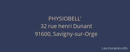 PHYSIOBELL'