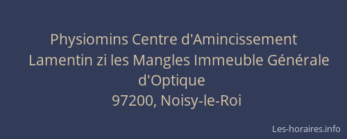 Physiomins Centre d'Amincissement