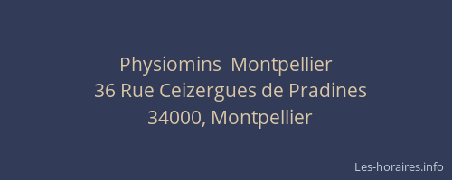 Physiomins  Montpellier