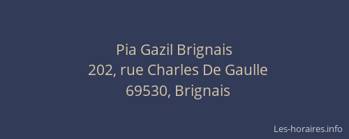 Pia Gazil Brignais