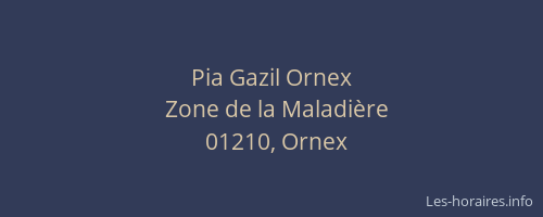 Pia Gazil Ornex