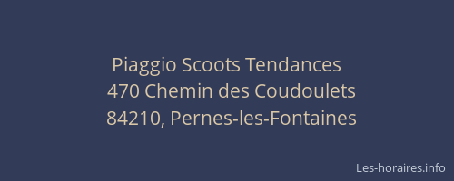 Piaggio Scoots Tendances