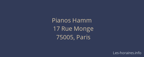Pianos Hamm