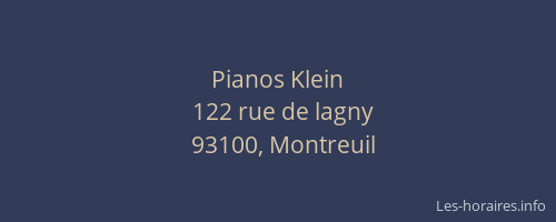 Pianos Klein