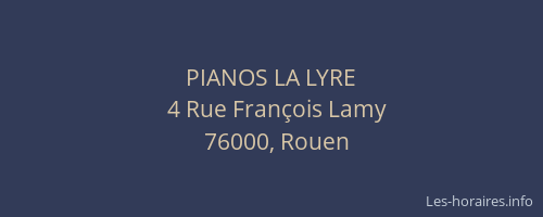 PIANOS LA LYRE