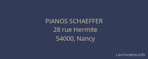 PIANOS SCHAEFFER