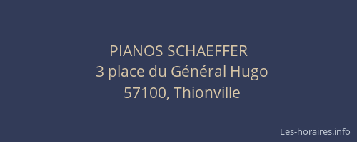 PIANOS SCHAEFFER