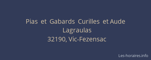 Pias  et  Gabards  Curilles  et Aude