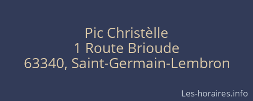 Pic Christèlle