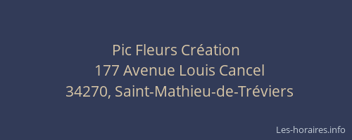 Pic Fleurs Création