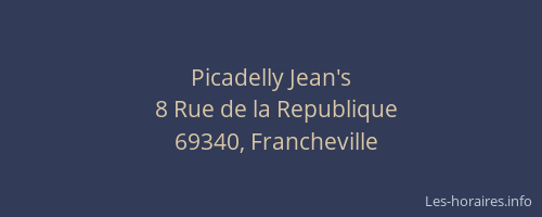 Picadelly Jean's