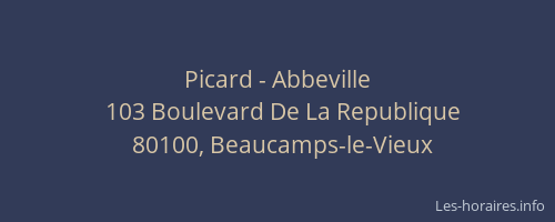 Picard - Abbeville