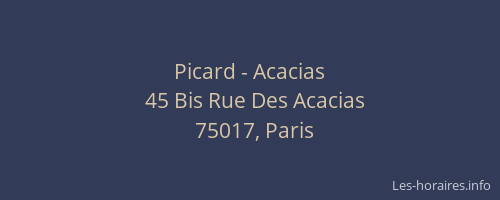 Picard - Acacias