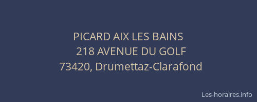 PICARD AIX LES BAINS