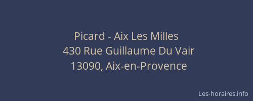 Picard - Aix Les Milles