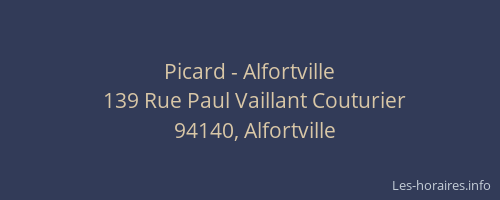 Picard - Alfortville