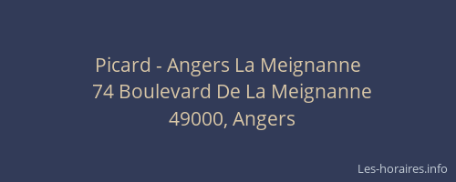 Picard - Angers La Meignanne