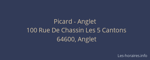 Picard - Anglet