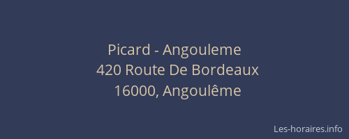 Picard - Angouleme