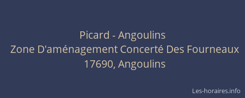Picard - Angoulins