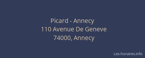 Picard - Annecy