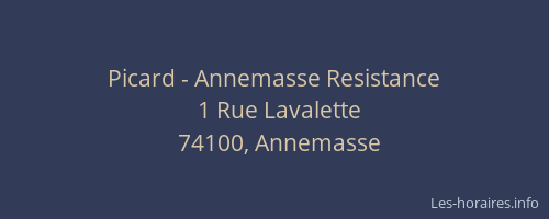 Picard - Annemasse Resistance