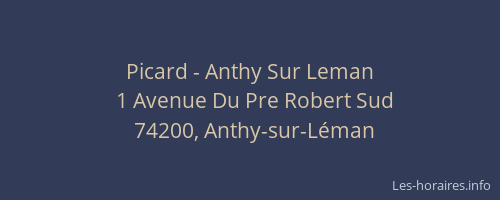 Picard - Anthy Sur Leman