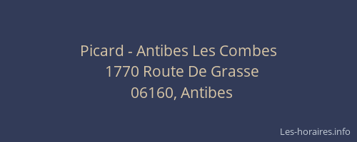 Picard - Antibes Les Combes