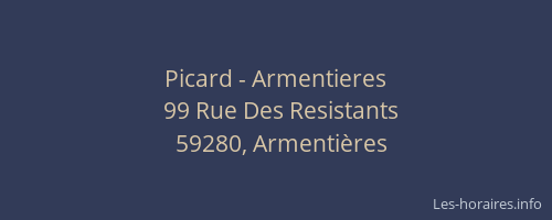 Picard - Armentieres