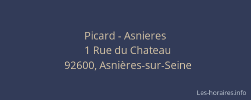 Picard - Asnieres