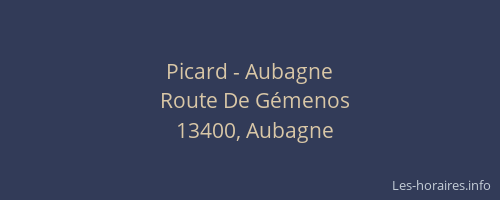 Picard - Aubagne