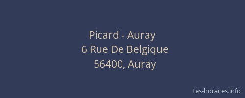 Picard - Auray