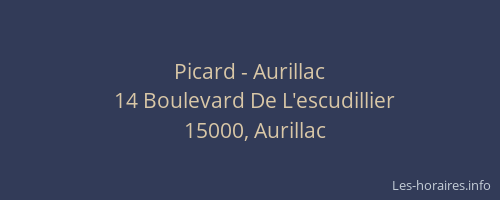 Picard - Aurillac