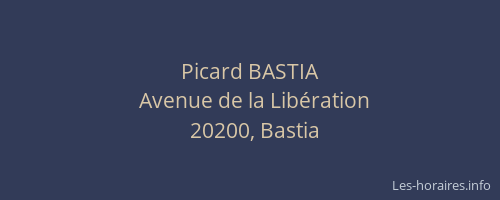 Picard BASTIA
