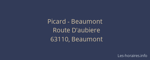 Picard - Beaumont