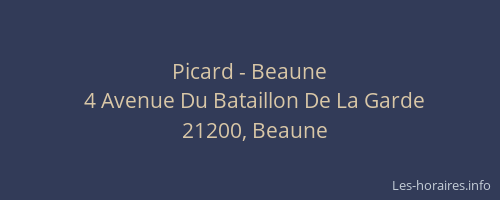 Picard - Beaune
