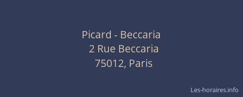 Picard - Beccaria