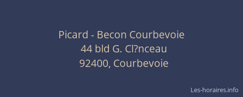 Picard - Becon Courbevoie