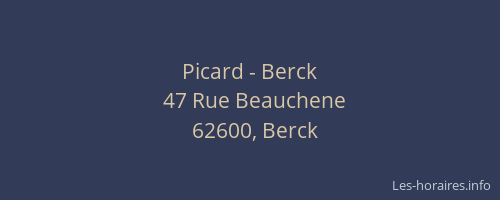 Picard - Berck