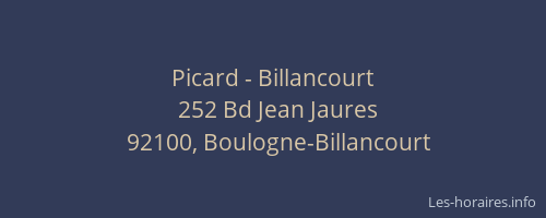 Picard - Billancourt