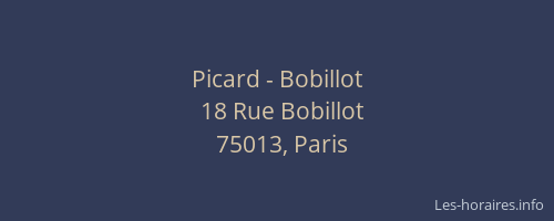 Picard - Bobillot