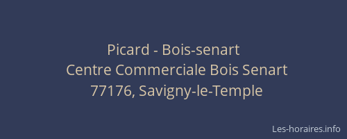 Picard - Bois-senart