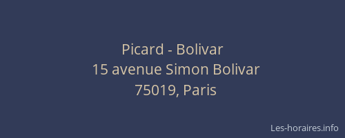 Picard - Bolivar