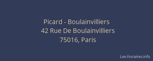 Picard - Boulainvilliers