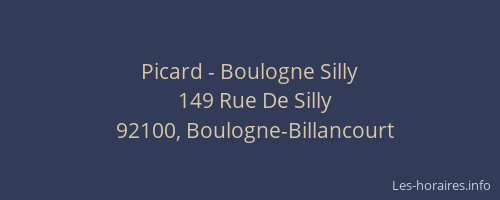 Picard - Boulogne Silly