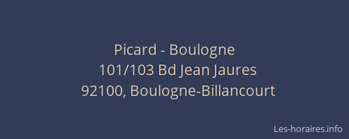 Picard - Boulogne